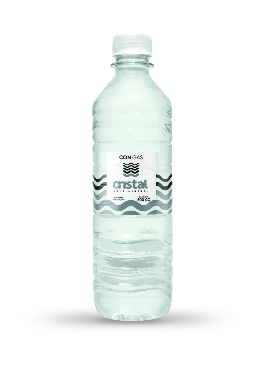 Botella de agua Cristal con gas